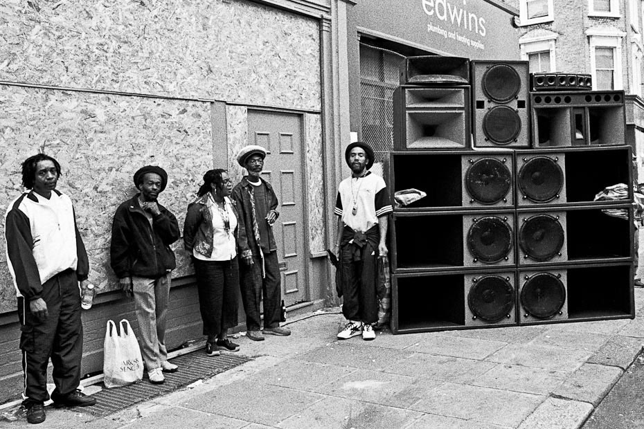 Reggae soundsystem in Notting Hill Carnival, England, UK | photograph by Marcus Riccoboni