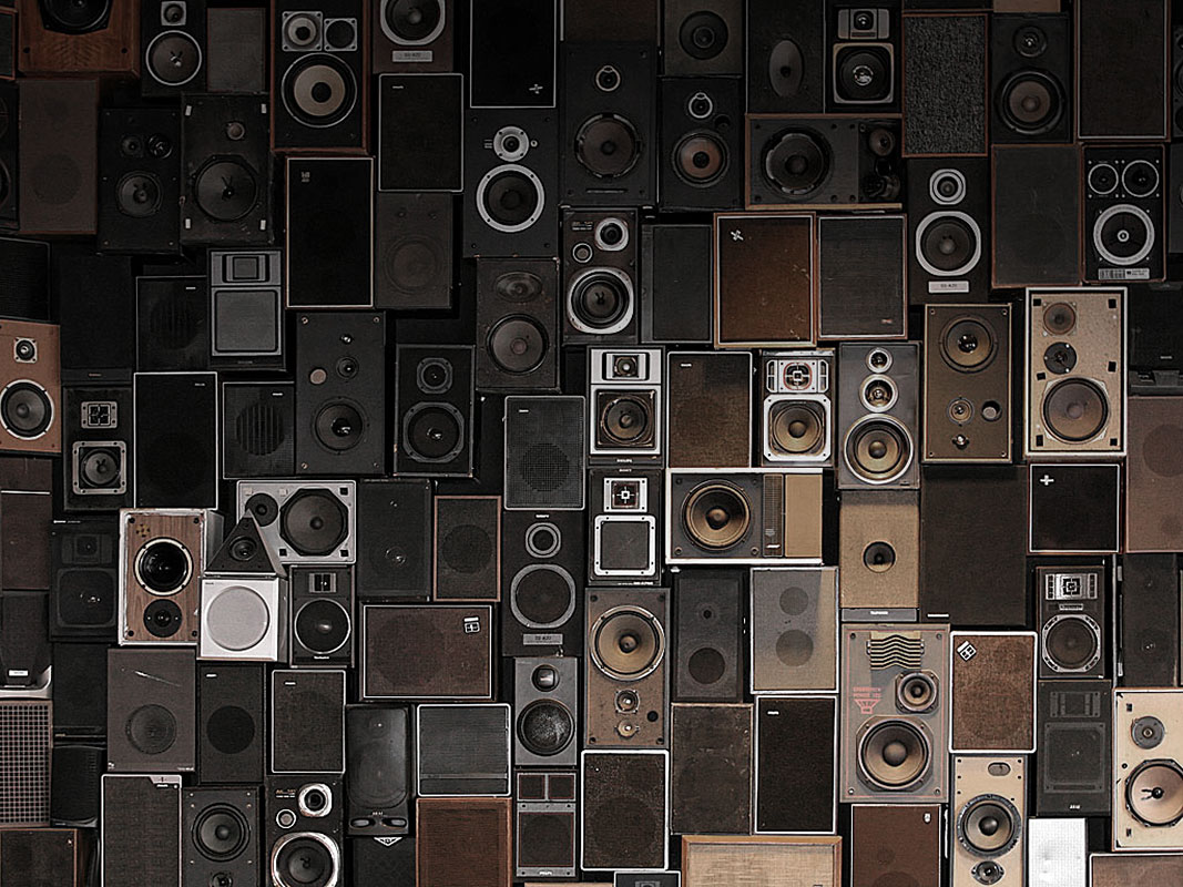 Wall of stacked speakers | uncredited